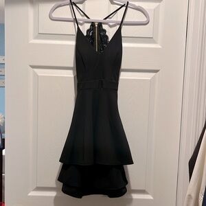 B. DARLIN flowy mini dress - size 0 - black